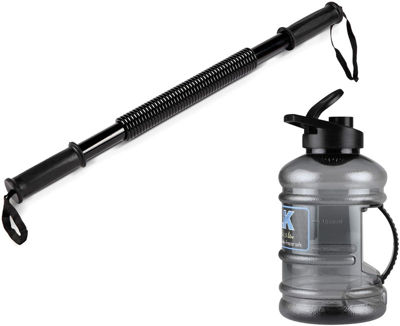 Fitnesstricks Power Twister Bar 20 Kg and Hulk Gallon Bottle (Pack of 2) Fitness Accessory Kit Kit