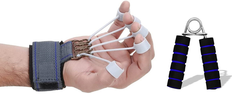 Pheonix Finger Stretcher, Finger and Foam Hand Gripper Fitness Accessory Kit Kit
