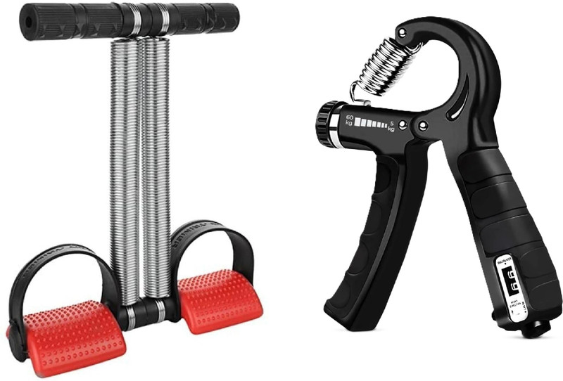 Shopeleven Double Spring Tummy Twister & Hand Gripper for Core Strength and Grip Training Fitness Accessory Kit Kit