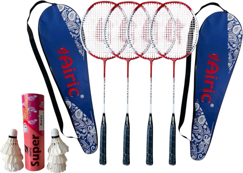 Airic Isometric Blaster Staunch with 3 Plastic Shuttles and Cover Badminton Kit