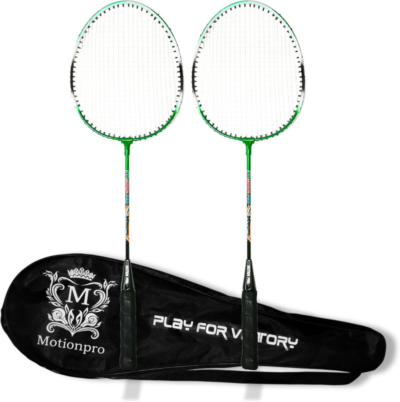 Motionpro Badminton Racquet Set with Carrying Case, Aluminium Frame, Slim Shaft Design Badminton Kit