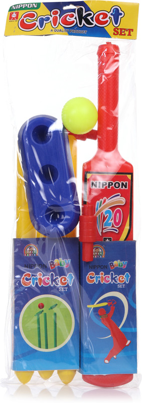 Toysbasket Plastic Kids Baby Cricket Set 18 Inches Bat Cricket Kit