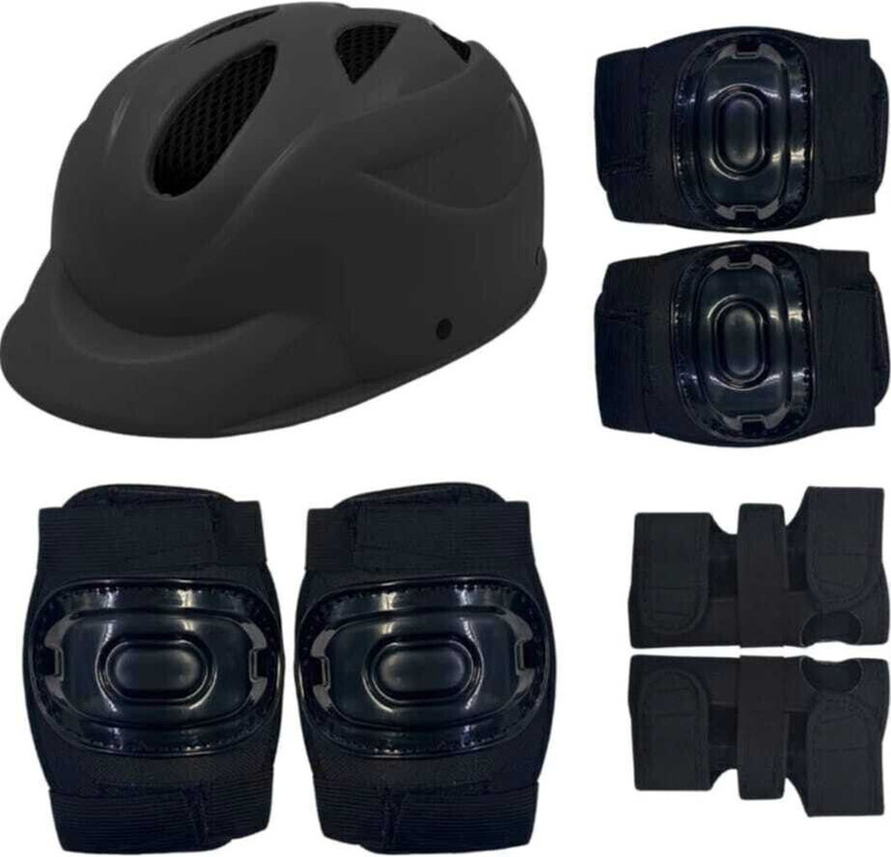 Benstar feKids Safety Kit for Cycling and Skating With Helmet@21 Skating Helmet(Orange, Black)