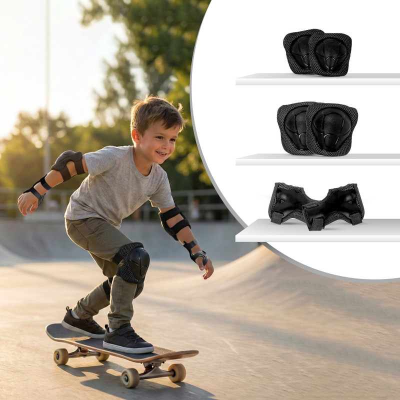 R for Rabbit Safe Play Elbow & Knee Pads – Protective Gear Set for Kids (6–12 Years) Cycling Kit