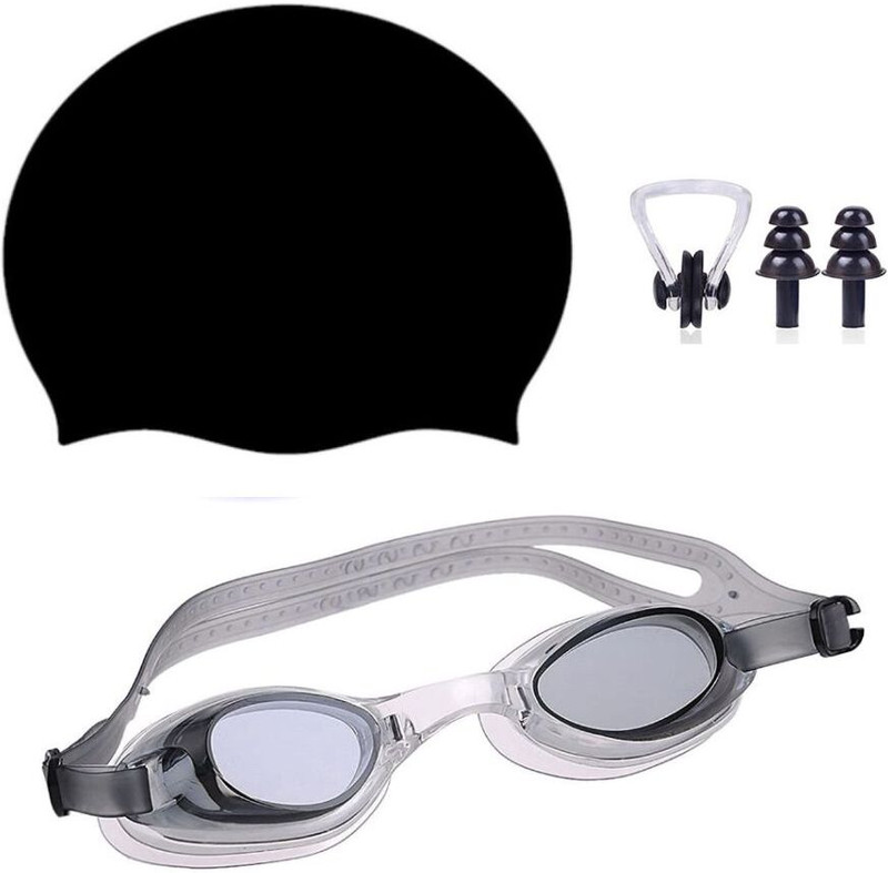 SHIFTER Swimming Kit With Cap, Goggle, 2 Pair Ear Plugs & 1 Nose Clip Combo Swimming Kit