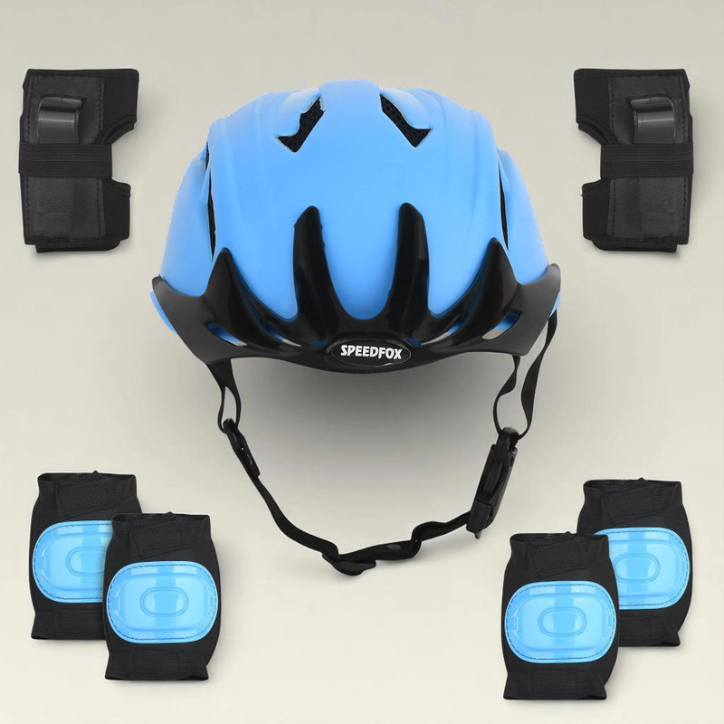 SPEEDFOX skating helmet safety kit for kids– Helmet, Knee Pads, Elbow Pads & Wrist Guards Skating Kit