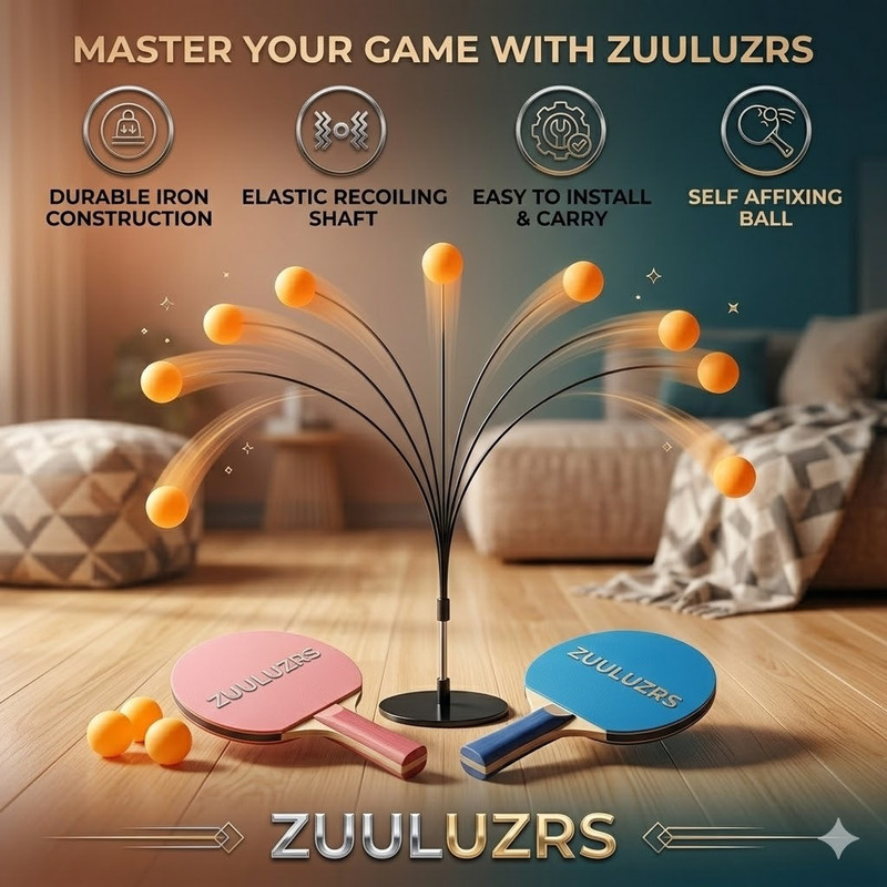 Zuuluzrs Best Indoor - Outdoor Trainer Set Table Tennis Kit Set Table Tennis Kit