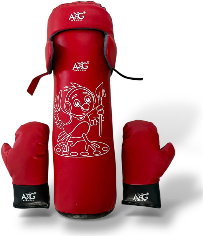 AXG NEW GOAL Stylish Print filled set (21 inch) 1.5kg for kids aged 4-12yrs Boxing Kit