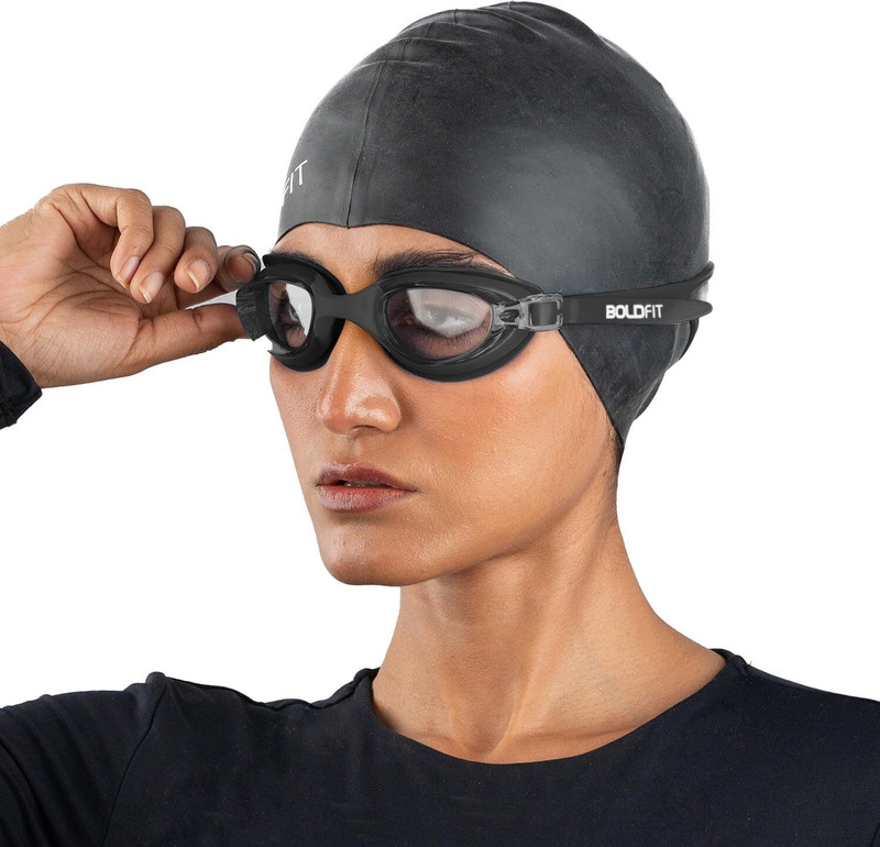 BOLDFIT Swimming Goggles For Men Women Swimming Glasses for Pool. Swimming Goggles(Black, Yellow)