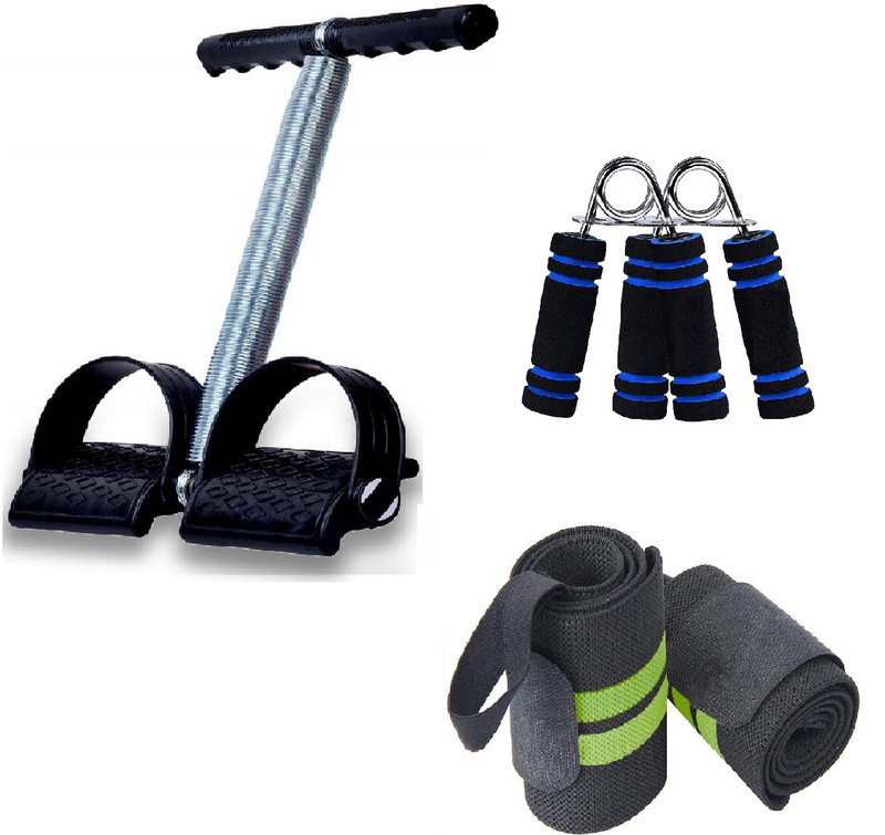 Dr Pacvu Set 3|2Small Hand Grip1 Wrist Support Arm Band,Single Tummy Trimmer for Exercise Fitness Accessory Kit Kit