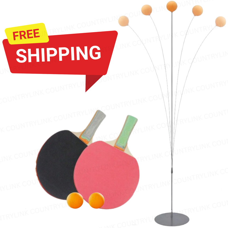 CountryLink Table Tennis Trainer Set with Flexible Rod and Self Practice Bounce Balls Table Tennis Kit