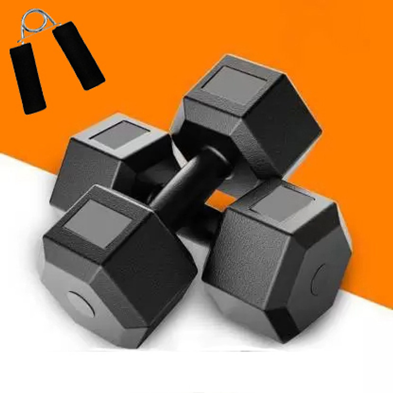 L'AVENIR FITNESS PVC Dumbbell Set + Hand Grip -Best for Home Exercise -Economical Price Fitness Accessory Kit Kit