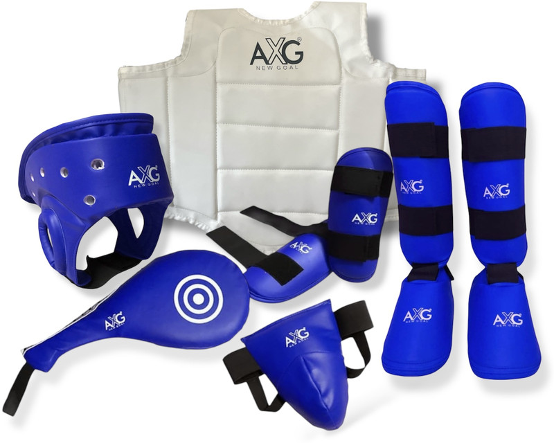 AXG NEW GOAL Premium Karate Kit (6 Items) Large For Age 15+yrs Boxing Kit