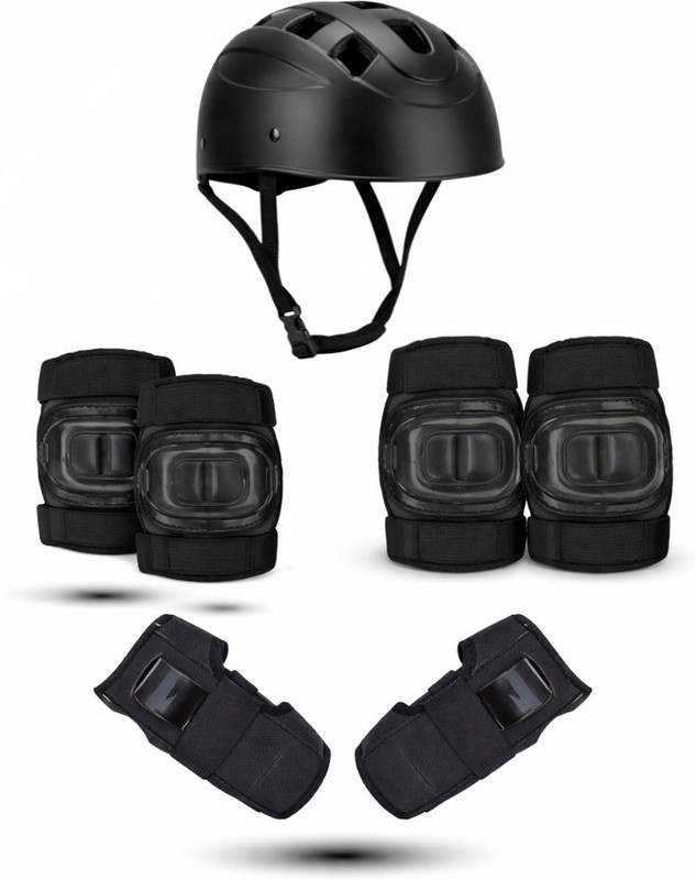 GJSHOP Safety Gear Combo for Kids 4–10 Years – Helmet with Knee, Elbow & Wrist Protect Cycling Kit