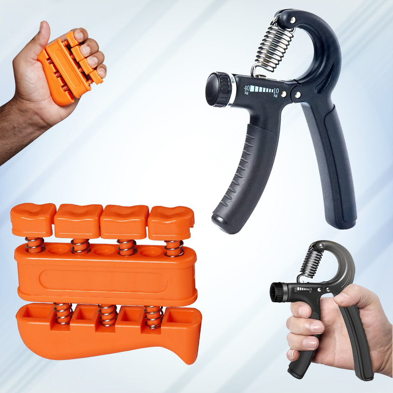 QUICK FIT Combo of Hand Grip, finger stretcher forearm Strengthener Fitness Accessory Kit Fitness Accessory Kit Kit