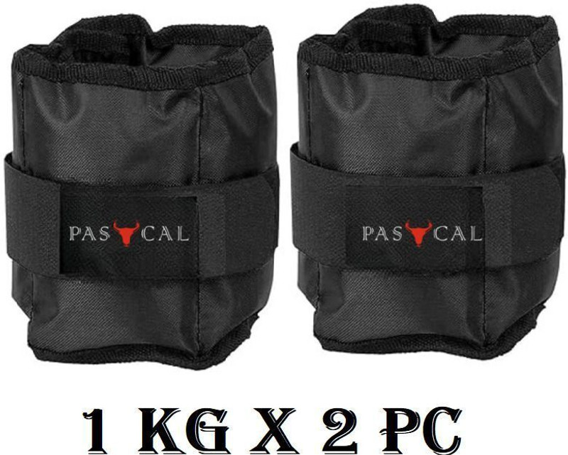 Pascal 1 KG x 2 PC Black Ankle & Wrist Weight Fitness Accessory Kit Kit