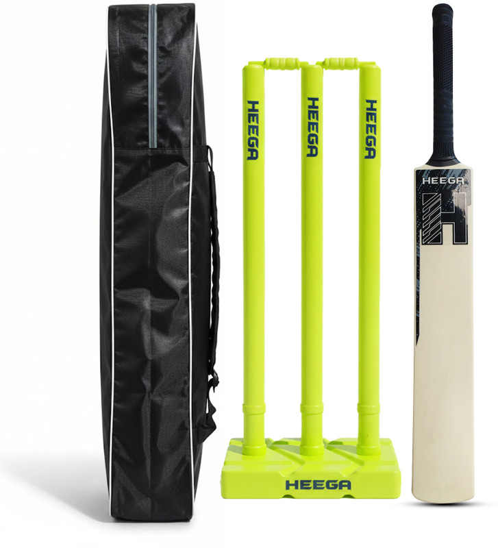 Heega Plastic Cricket Kit - Full Size 1 Bat, 1 Wickets, and 1 Ball Cricket Kit