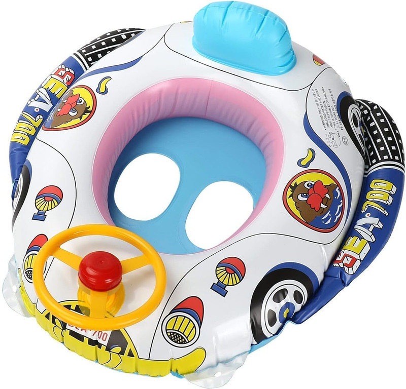 Brijvila Kids Swimming Tube with Manual Pump Inflatable Baby Float(Multicolor)