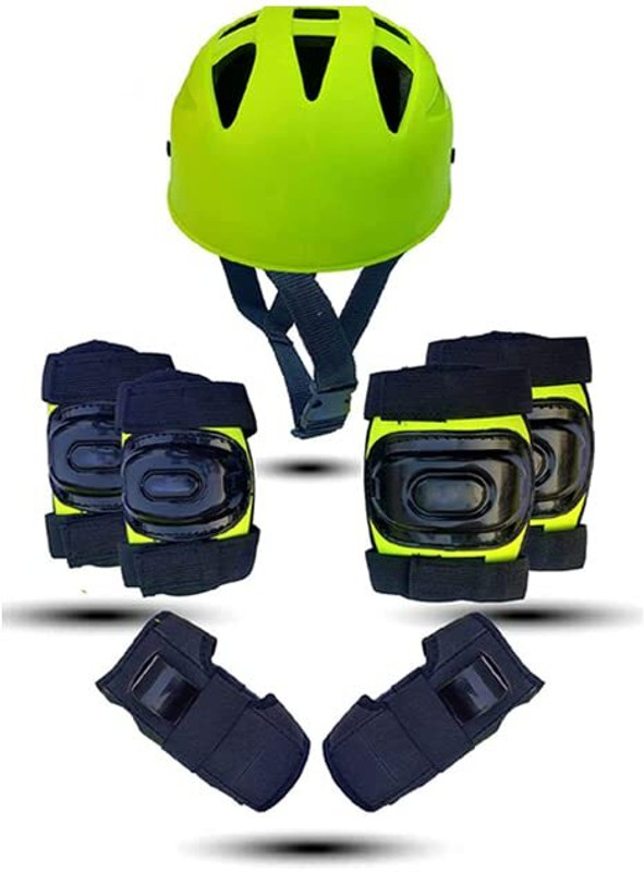 prikli Multi sports Guard Kit black Cycling Protection Set 7 in 1 SMALL SIZE 6-10 YEAR Skating Kit