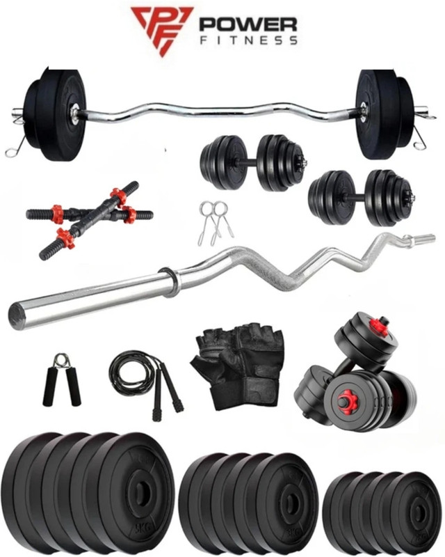 POWER FITNESS 30 kg combo kit 3ft curl rod Fitness Accessory Kit Kit