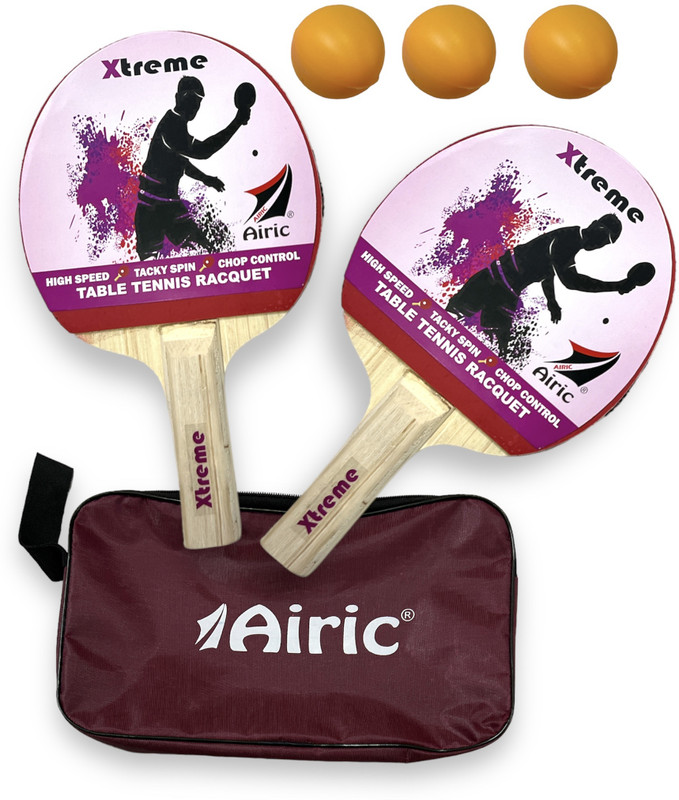 Airic Xtreme 1 Star Racquet with 2 balls and cover Table Tennis Kit