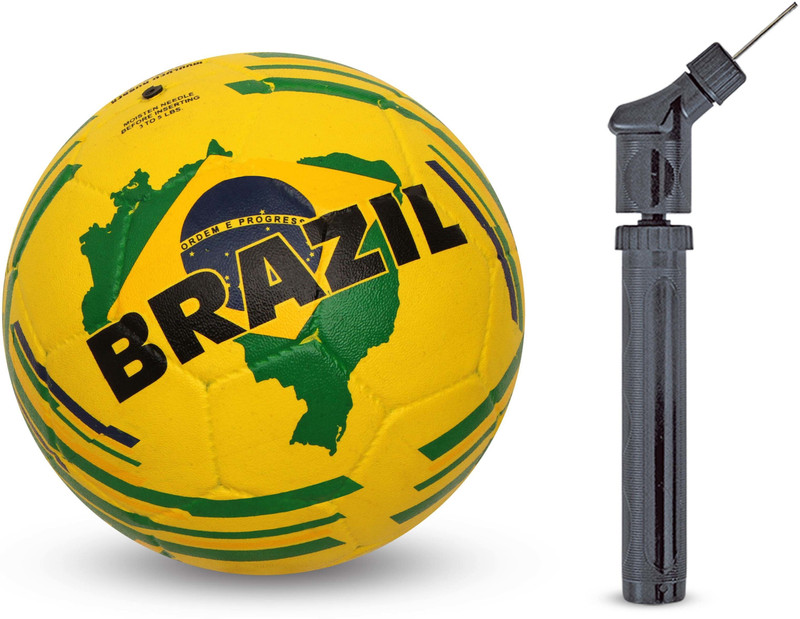 NIVIA COUNTRY COLOR BRASIL FOOTBALL+ BALL PUMP - DOUBLE ACTION Football Kit