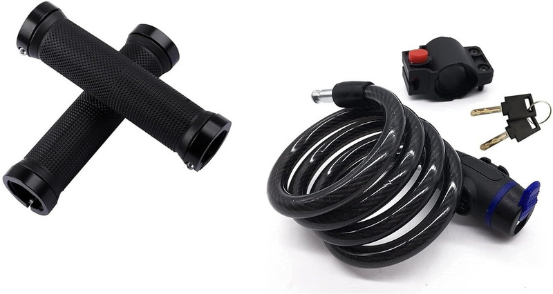 Gymisa Bicycle ABS Pedal Set With Cycle Key Cable Lock Cycling Kit