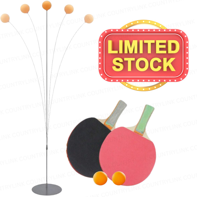CountryLink Smart Ping Pong Trainer Set with Adjustable Rod & Rebound Ball for Solo Practice Table Tennis Kit
