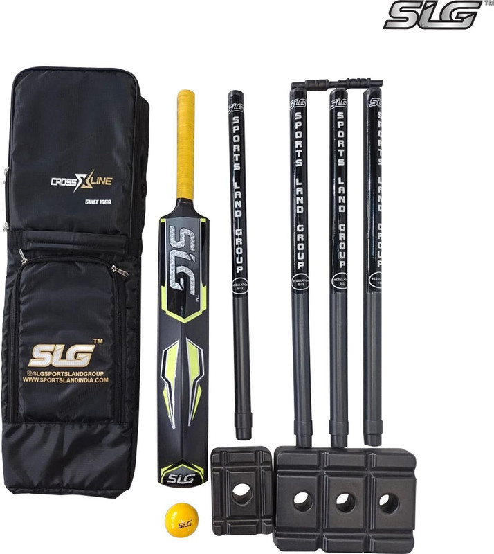 SLG HEAVY PLASTIC CRICKET KIT WITH BAG FULL SIZE Cricket Kit