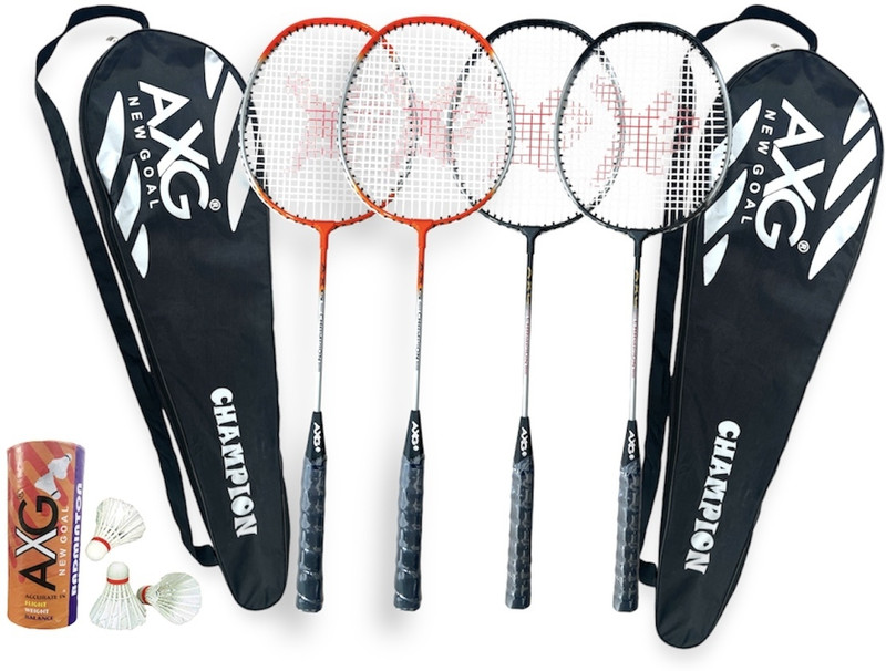 AXG NEW GOAL Isometric Champion Tenacious Wide Body with Plastic Shuttles, Net and Cover Badminton Kit