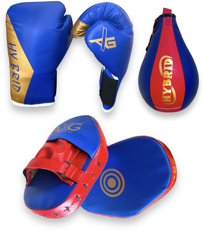 AXG NEW GOAL Hybrid Premium (Speed Ball, Boxing Gloves and Focus pad pair) Boxing Kit