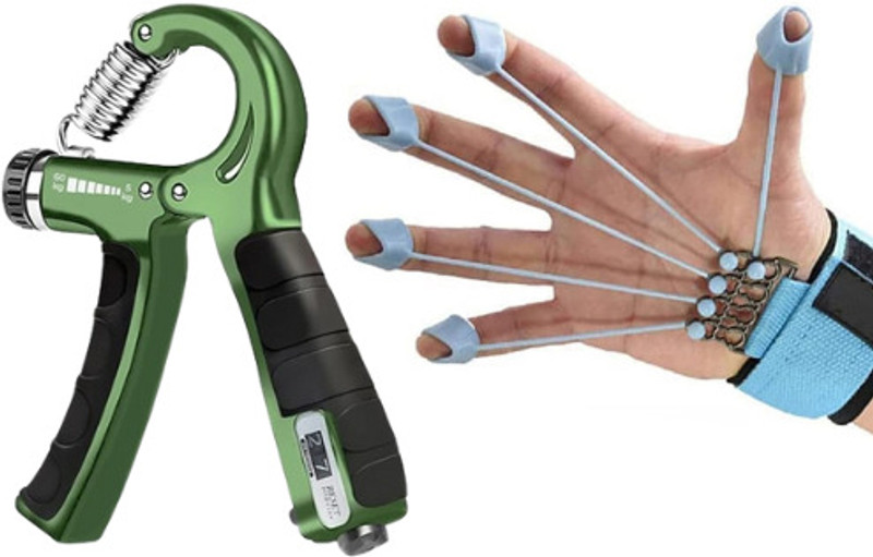 BoldFire Counter Hand Gripper and Finger Gripper Multi Tension Strengthener for Gym Fitness Accessory Kit Kit