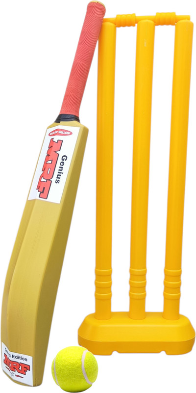 Invix warriors KIDS CRICKET KIT ( 2 NO. RED BAT , JUNIOR STUMP, TENNIS BALL)PLASTIC CRICKET KIT PVC/Plastic Cricket  Bat For 6 - 7 Yrs(300 g)