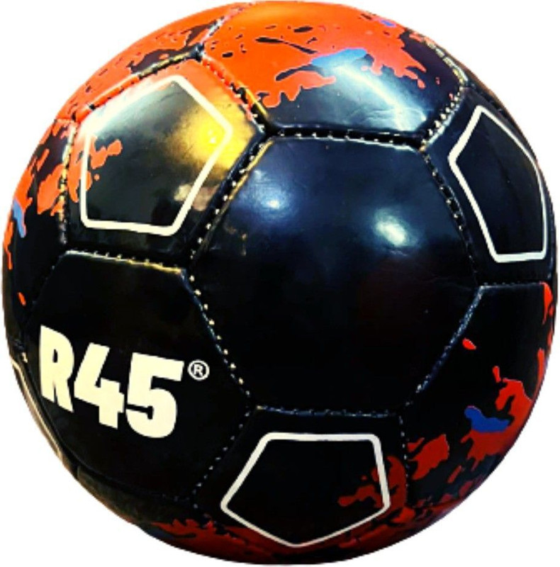 R45 White Blue Star PVC 32 Panel Fooball Pump & 1 needle Football Kit