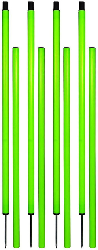 Kalindri Sports Slalom Poles with for Football Agility Speed Training (Pack of 4~1 m Poles) Regular Agility Pole(Pack of 4)