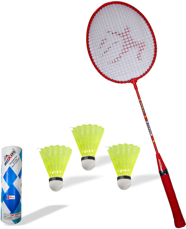Roxonspo Bullet WIDE BODY Multicolor Racket 2 pcs with 10 shuttlecock 1 Badminton net Badminton Kit