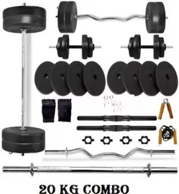 SHIVAM SPORTSS FITNESS PVC GYM KIT + 3Ft.(Bend + Straight) RODS & FITNESS ACCESSORIES Fitness Accessory Kit Kit