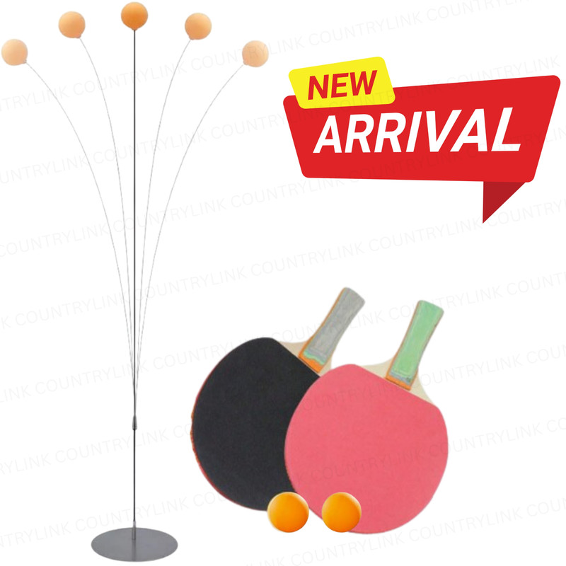 CountryLink Professional Table Tennis Trainer Set with Flexible Shaft and Rebound Balls Table Tennis Kit