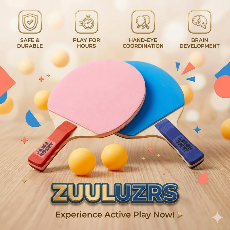 Zuuluzrs Best Practice Toy For Kids Ping Table Tennis Kit Trainer Table Tennis Kit