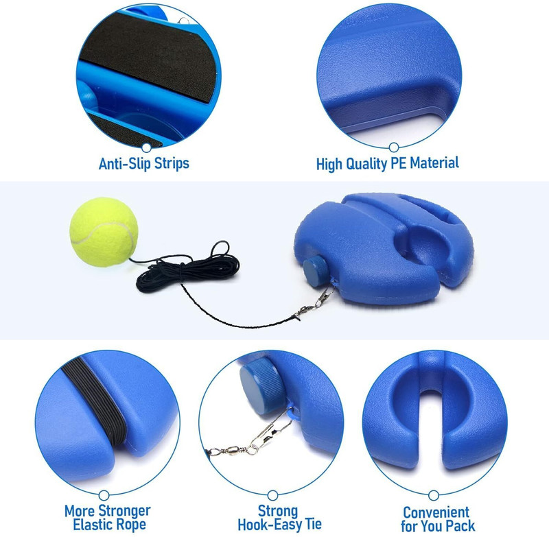 ANMOK ennis Trainer Rebound Ball,Solo Tennis Training Equipment for Self-Pracitce Tennis Ball(Standard, Pack of 1)