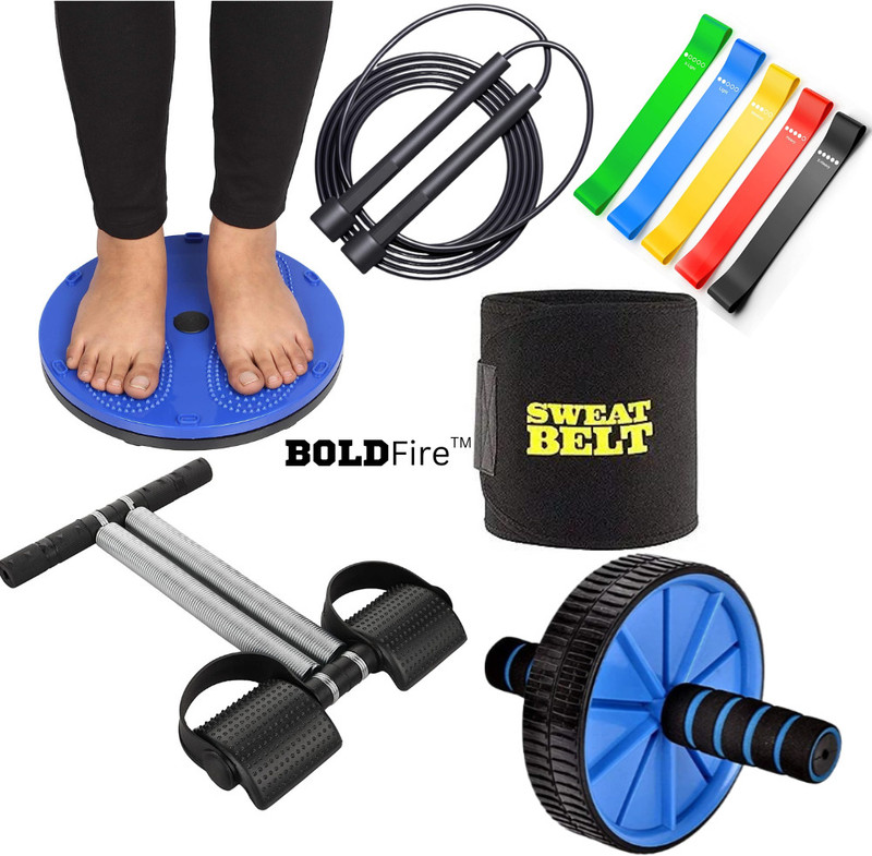 BoldFire Fitnesss Weight loss & Abs Execiser accessories Kit (Pack of 6) Fitness Accessory Kit Kit