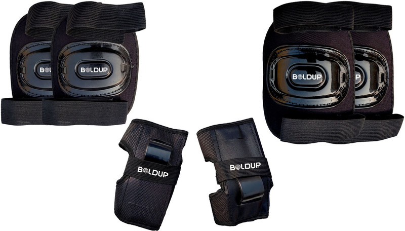 BOLDUP Safety Gear Set with Helmet, Knee Pads, Elbow Pads & Wrist Guards Skating Guard Combo(Blue)