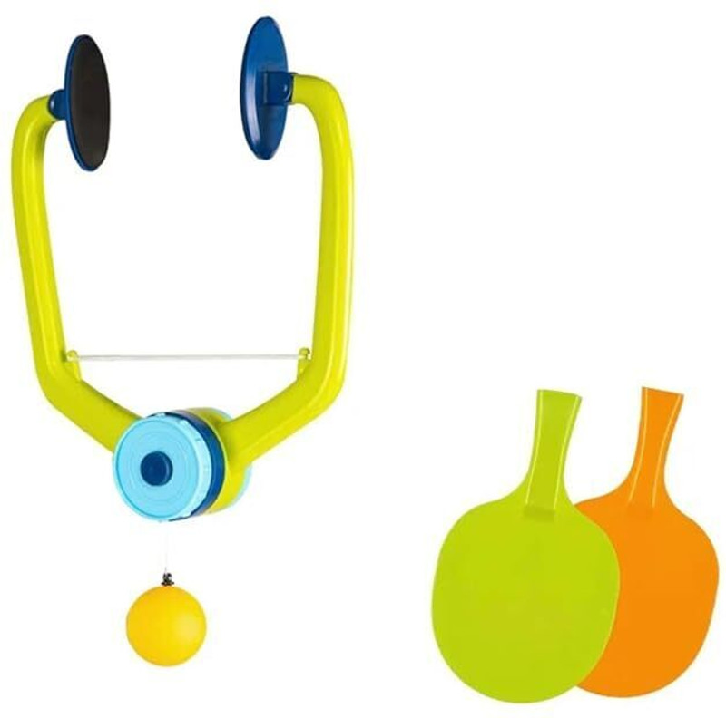HITWA Hanging Table Trainer Game 2 X bats, 4 X Balls Multicolor Tennis Kit