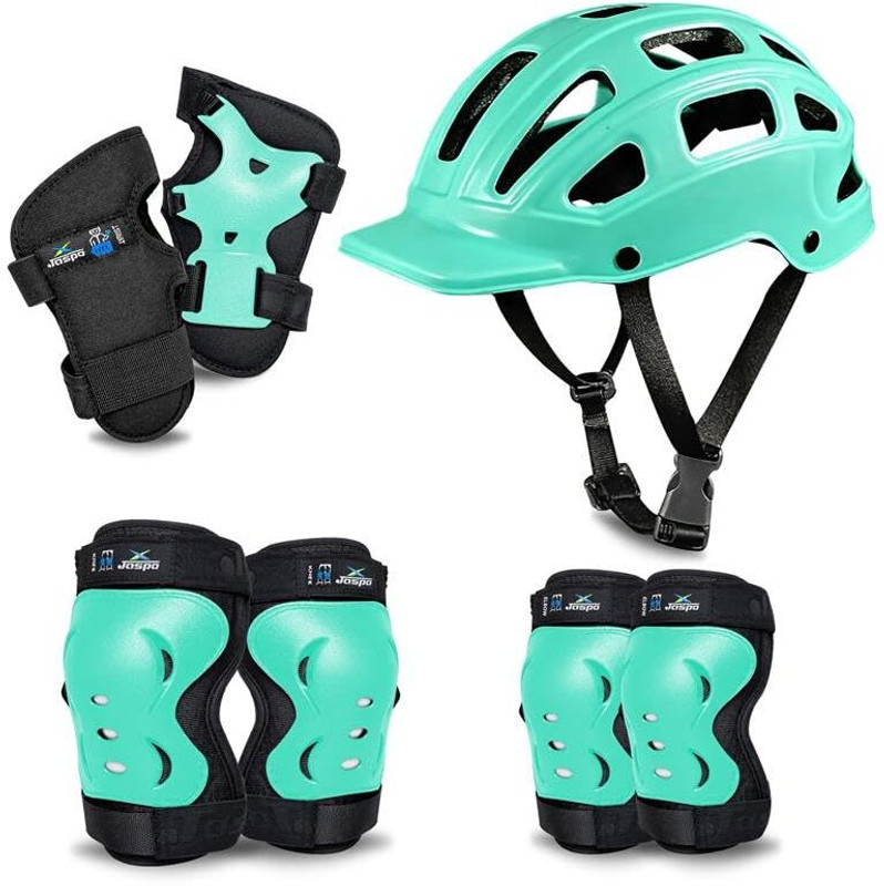 Jaspo Tyro Protective Gear Set for Kids | Helmet ,Knee ,Elbow & Wrist Guards (6-14yrs) Skating Kit
