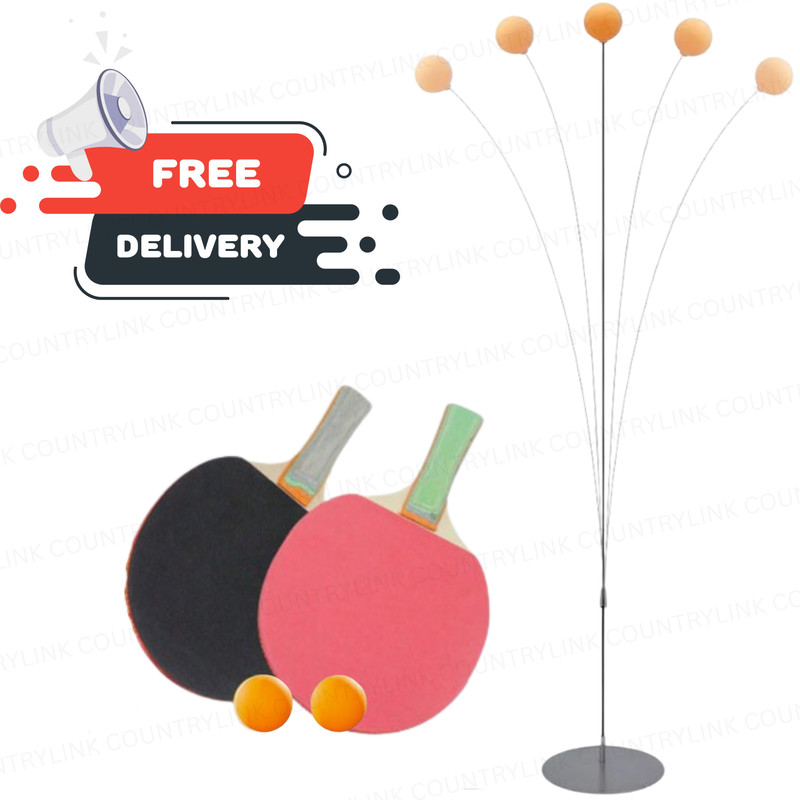 CountryLink Professional Table Tennis Trainer with Flexible Shaft and Bounce Ball System Table Tennis Kit