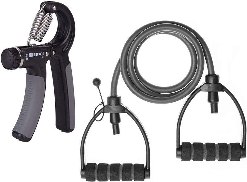 Fitnesstricks Toning Tube & Hand Gripper for Gym Workout Fitness Accessory Kit Kit