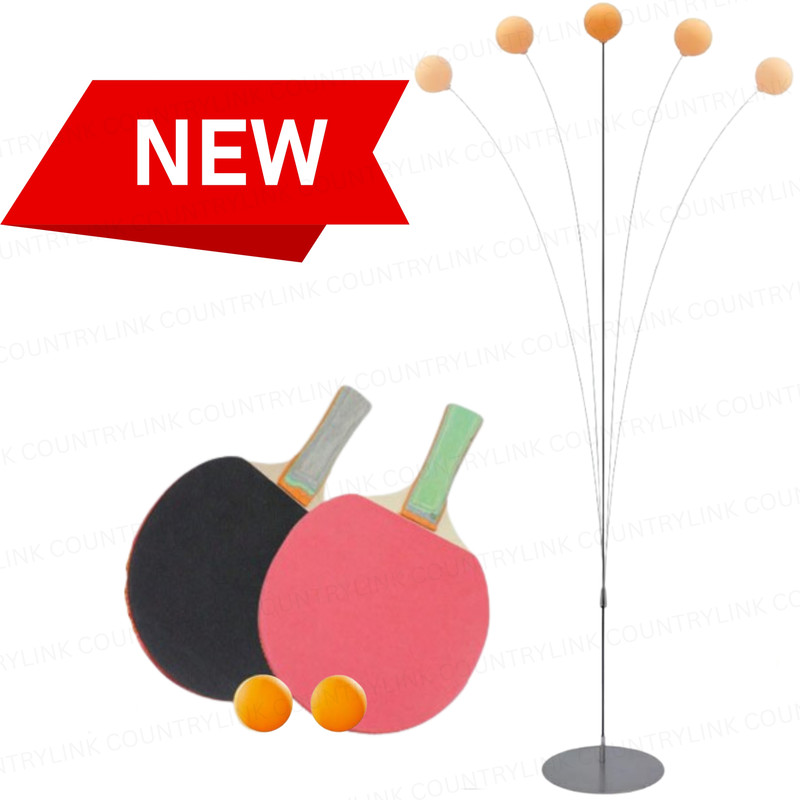 CountryLink Dynamic Ping Pong Practice Set with Flexible Rod and Auto Return Training Balls Table Tennis Kit