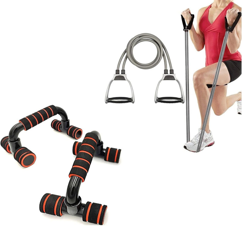 Pheonix Fitness Combo of Push Up Stand & Double Toning Tube for Men & Women Fitness Accessory Kit Kit