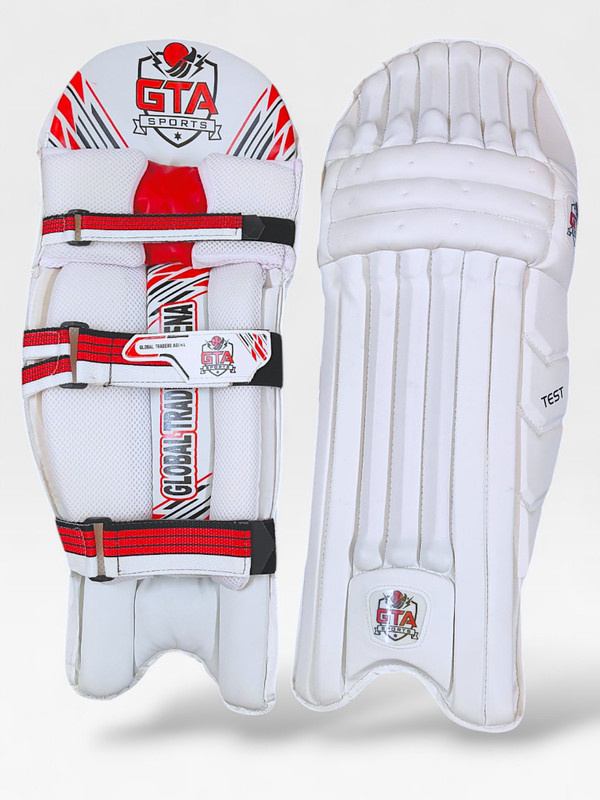 GTA Sports Cricket Test Batting Leg Guards Blue & White Color for Men's Cricket Kit