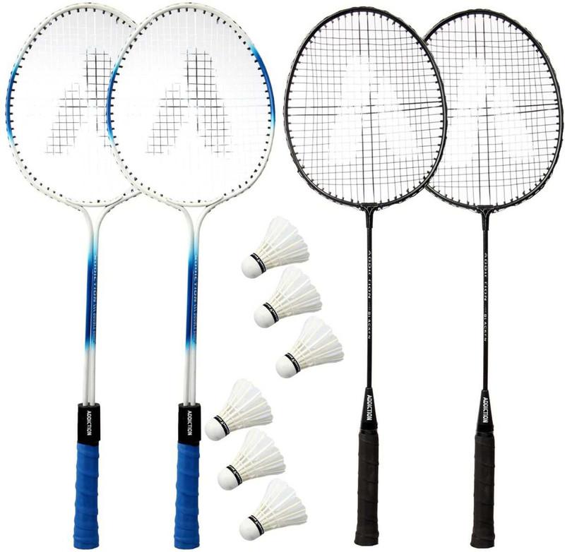 STYRKR Badminton Rackets and Shuttlecocks Set Sporty Design for Outdoor and Sports Badminton Kit
